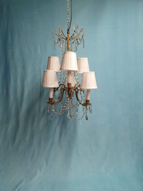 EARLY 20TH CENTURY FRENCH SIX ARM CHANDELIER - ADDITIONAL PHOTO 7