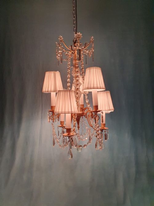 EARLY 20TH CENTURY FRENCH SIX ARM CHANDELIER - ADDITIONAL PHOTO 8