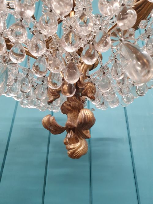 EARLY 20TH CENTURY UNUSUAL CHANDELIER WITH GRAPE AND DRIP DECORATION 15 - ADDITIONAL PHOTO 5