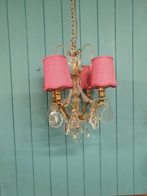 GOOD QUALITY FRENCH ANTIQUE CHANDELIER - ADDITIONAL PHOTO 5