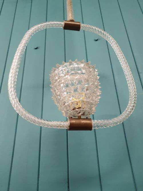 EARLY 20TH CENTURY LIGHT ERCOLE BAROVIER TOSO ROSTRATO CHANDELIER C1930 - ADDITIONAL PHOTO 4