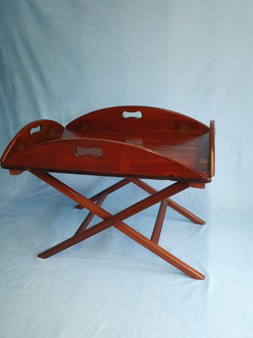 EARLY 19THCENTURY FOLDING BUTLERS TRAY ON STAND - ADDITIONAL PHOTO 2