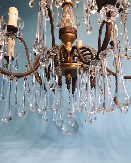 FIRST HALF OF THE 20TH CENTURY LARGE PAIR OF ITALIAN CHANDELIERS - ADDITIONAL PHOTO 5