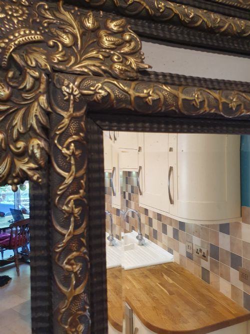 LATE 19TH CENTURY BRASS DUTCH MIRROR - ADDITIONAL PHOTO 1