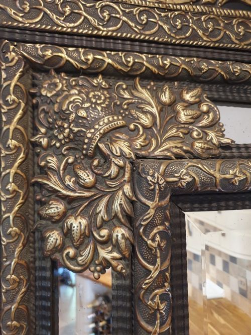 LATE 19TH CENTURY BRASS DUTCH MIRROR - ADDITIONAL PHOTO 2