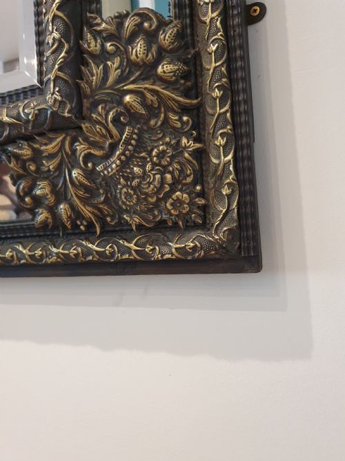 LATE 19TH CENTURY BRASS DUTCH MIRROR - ADDITIONAL PHOTO 4
