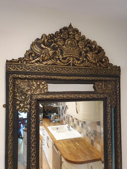 LATE 19TH CENTURY BRASS DUTCH MIRROR - ADDITIONAL PHOTO 5