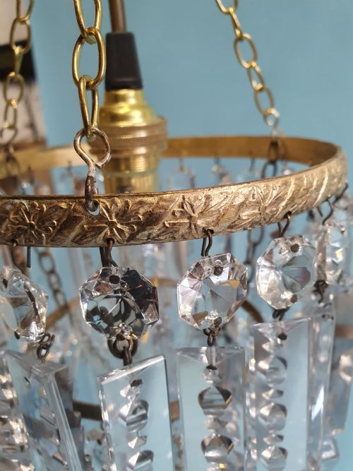 EARLY 20TH CENTURY LUSTRE CHANDELIER - ADDITIONAL PHOTO 6