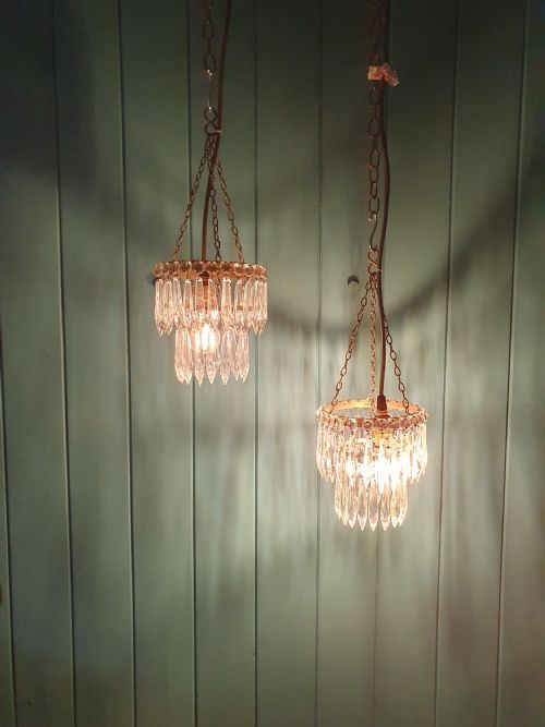 EARLY 20TH CENTURY SMALL PAIR OF SPIKE CHANDELIERS - ADDITIONAL PHOTO 2