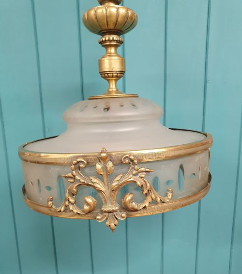 EARLY 20TH CENTURY TALL FRENCH HALL LIGHT - ADDITIONAL PHOTO 2