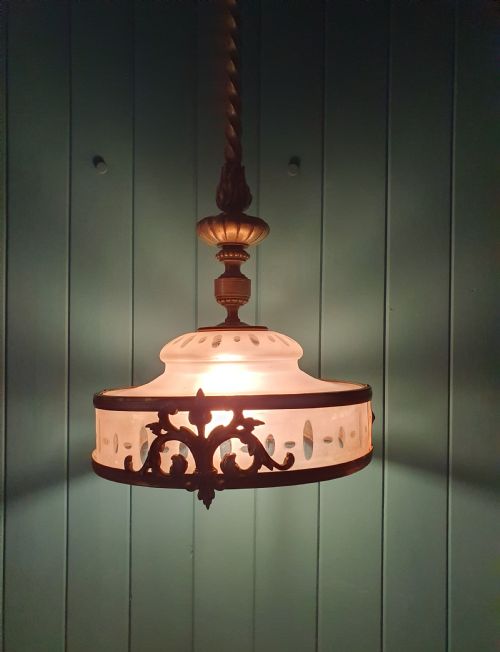 EARLY 20TH CENTURY TALL FRENCH HALL LIGHT - ADDITIONAL PHOTO 3