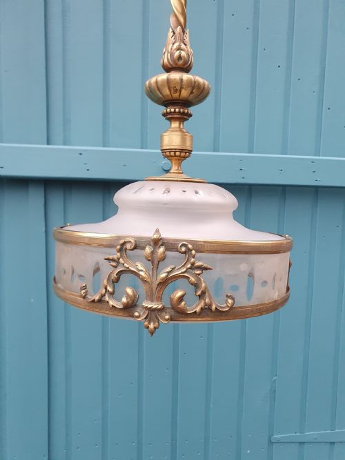 EARLY 20TH CENTURY TALL FRENCH HALL LIGHT - ADDITIONAL PHOTO 4