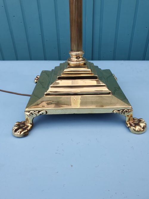 VICTORIAN STANDARD LAMP IN BRASS C1880 - ADDITIONAL PHOTO 2