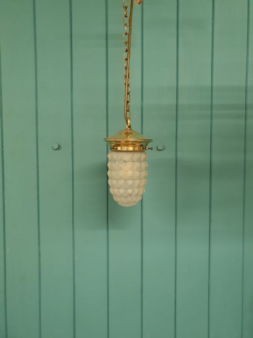 early 20th century small pineapple shaped pendant - CATEGORY: ANTIQUE LIGHTING - DATED 1930