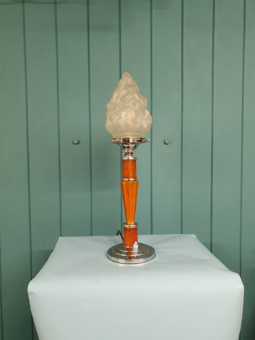 art deco empire torch lamp - CATEGORY: ANTIQUE LIGHTING - DATED 1930