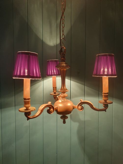 ANTIQUE DUTCH FLEMISH STYLE BRASS CHANDELIER 17 - ADDITIONAL PHOTO 1