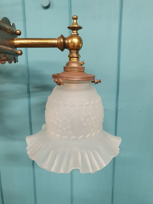 THREEARM CORONETSHAPED BRASS CHANDELIER 19 - ADDITIONAL PHOTO 5