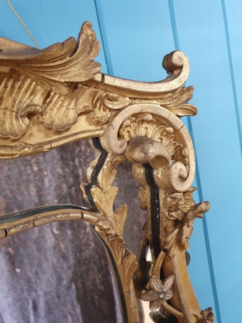 19THCENTURY GILT WOOD MIRROR ROCOCO STYLE - ADDITIONAL PHOTO 4