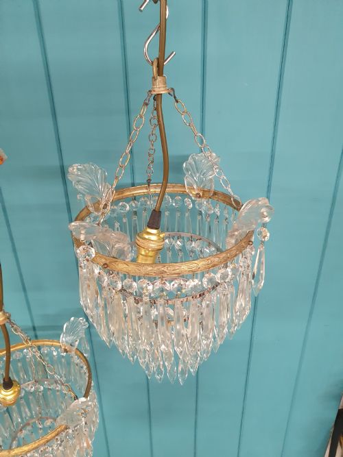 ANTIQUE PAIR OF SPIKE CHANDELIERS 11 - ADDITIONAL PHOTO 2