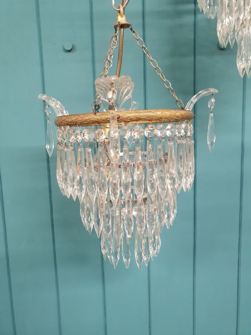 ANTIQUE PAIR OF SPIKE CHANDELIERS 11 - ADDITIONAL PHOTO 5
