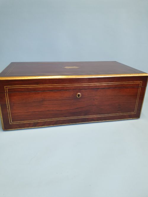 GEORGIAN LARGE WRITING SLOPE IN ROSEWOOD - ADDITIONAL PHOTO 5