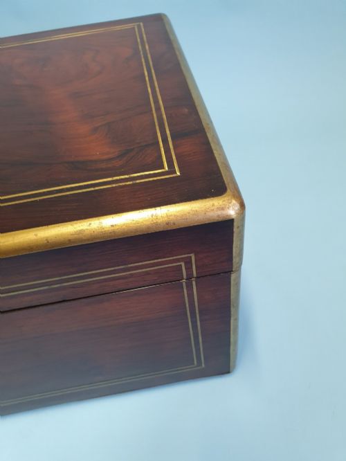 GEORGIAN LARGE WRITING SLOPE IN ROSEWOOD - ADDITIONAL PHOTO 9