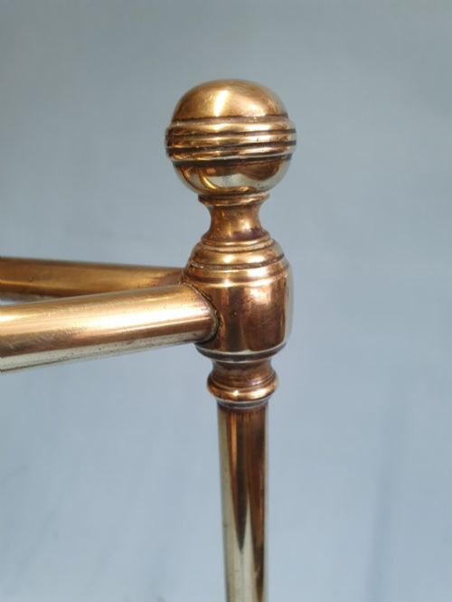 ANTIQUE BRASS CORNER STICK STAND 17 - ADDITIONAL PHOTO 4
