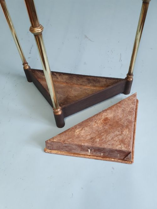 ANTIQUE BRASS CORNER STICK STAND 17 - ADDITIONAL PHOTO 6