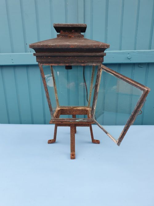 VICTORIAN COPPER OUT SIDE LANTERN CONVERTED FROM GAS 13 - ADDITIONAL PHOTO 1