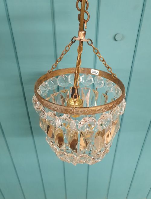 EARLY 20TH CENTURY SMALL PRISON BAG CHANDELIER 6 - ADDITIONAL PHOTO 1