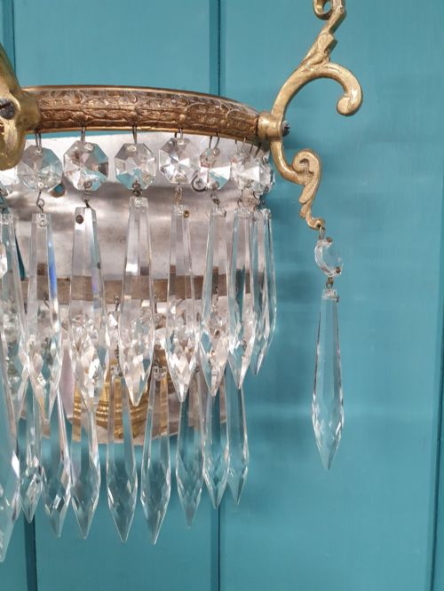 ANTIQUE PAIR OF SPIKE WALL LIGHTS WITH POLISHED BACKS - ADDITIONAL PHOTO 1