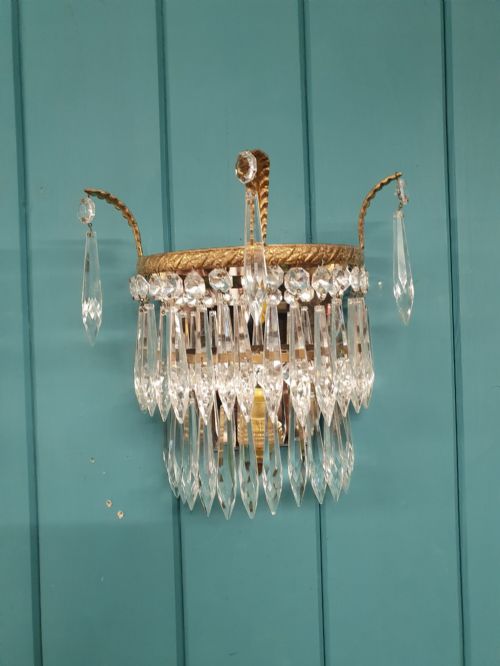 PAIR OF SPIKE WALL LIGHTS ANTIQUE - ADDITIONAL PHOTO 1