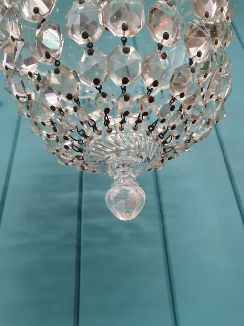 EARLY 20TH CENTURY DOME TOP CHANDELIER 9 - ADDITIONAL PHOTO 3
