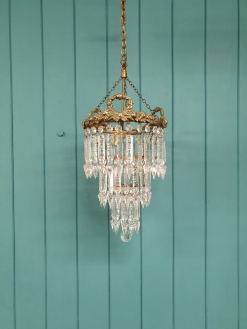 EARLY 20TH CENTURY LUSTRE CHANDELIER 9
