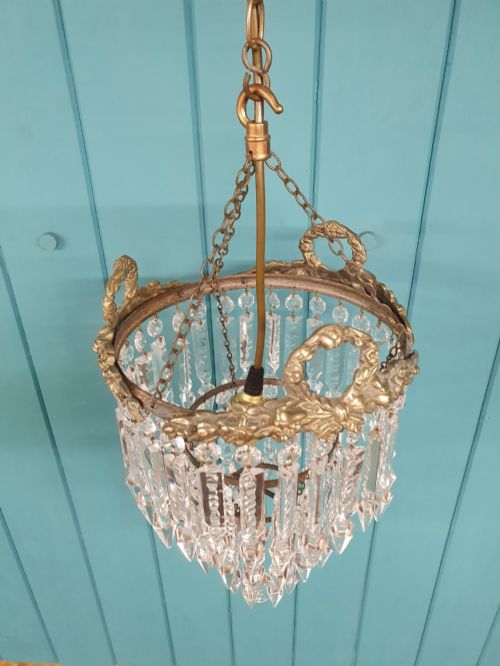 EARLY 20TH CENTURY LUSTRE CHANDELIER 9 - ADDITIONAL PHOTO 2
