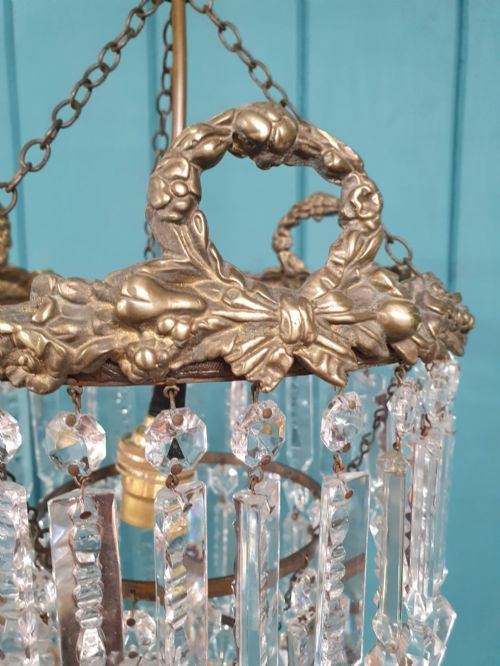 EARLY 20TH CENTURY LUSTRE CHANDELIER 9 - ADDITIONAL PHOTO 3
