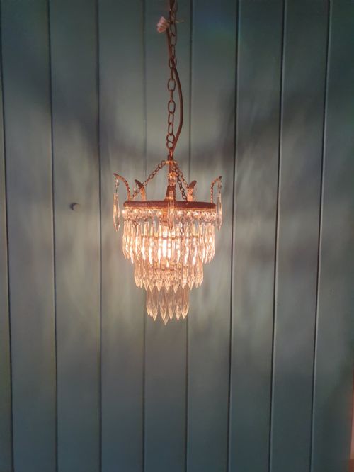 ANTIQUE THREE TIER SPIKE CHANDELIER 9 - ADDITIONAL PHOTO 5