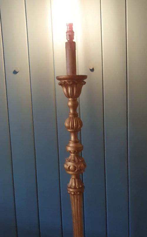 LATE 19TH CENTURY GILTWOOD STANDARD LAMP - ADDITIONAL PHOTO 1