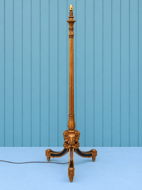 Antique Carved Giltwood Standard Lamp 19"