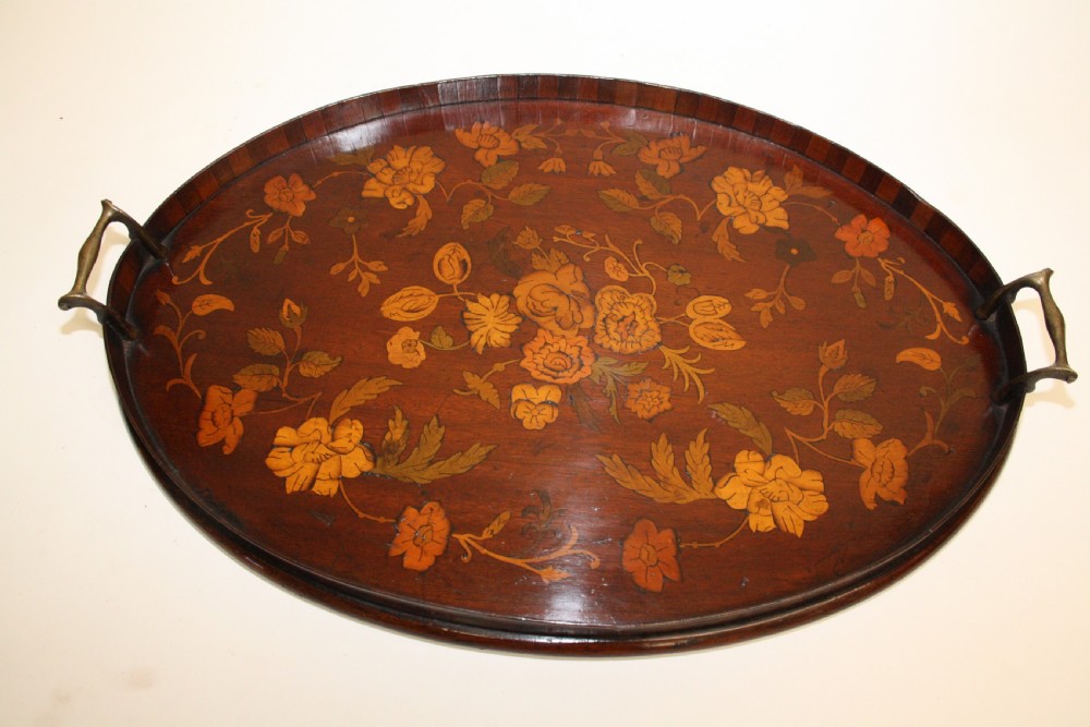 George III Mahogany Parquetry Tray