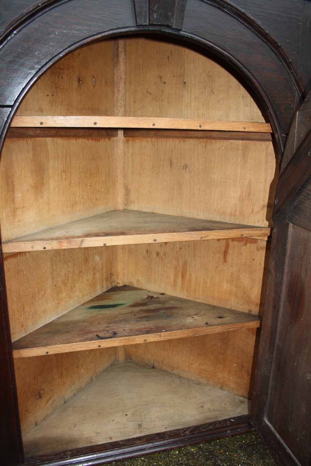 Mid 18th century oak corner cupboard View X