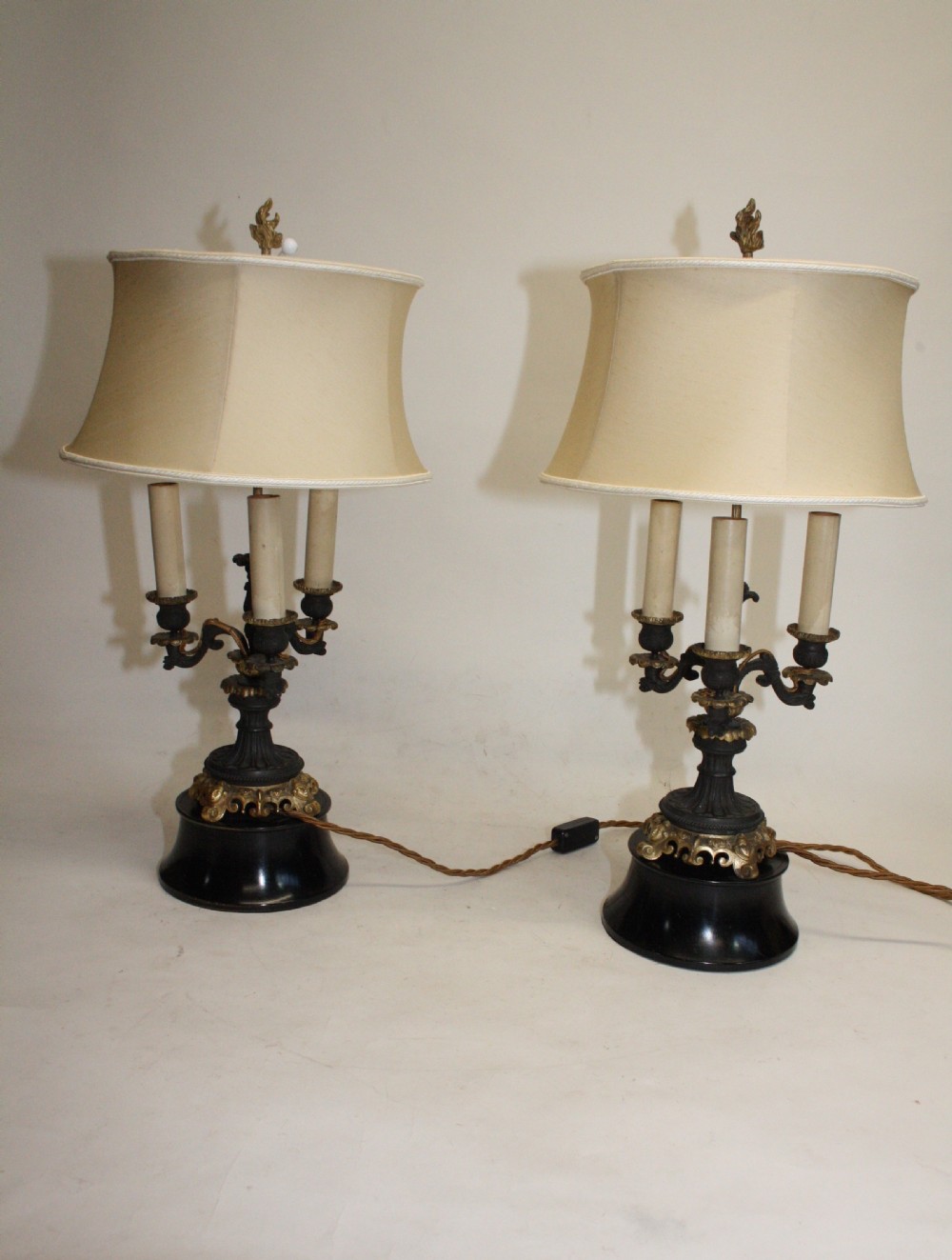 Pair of 19th century French Empire lamps