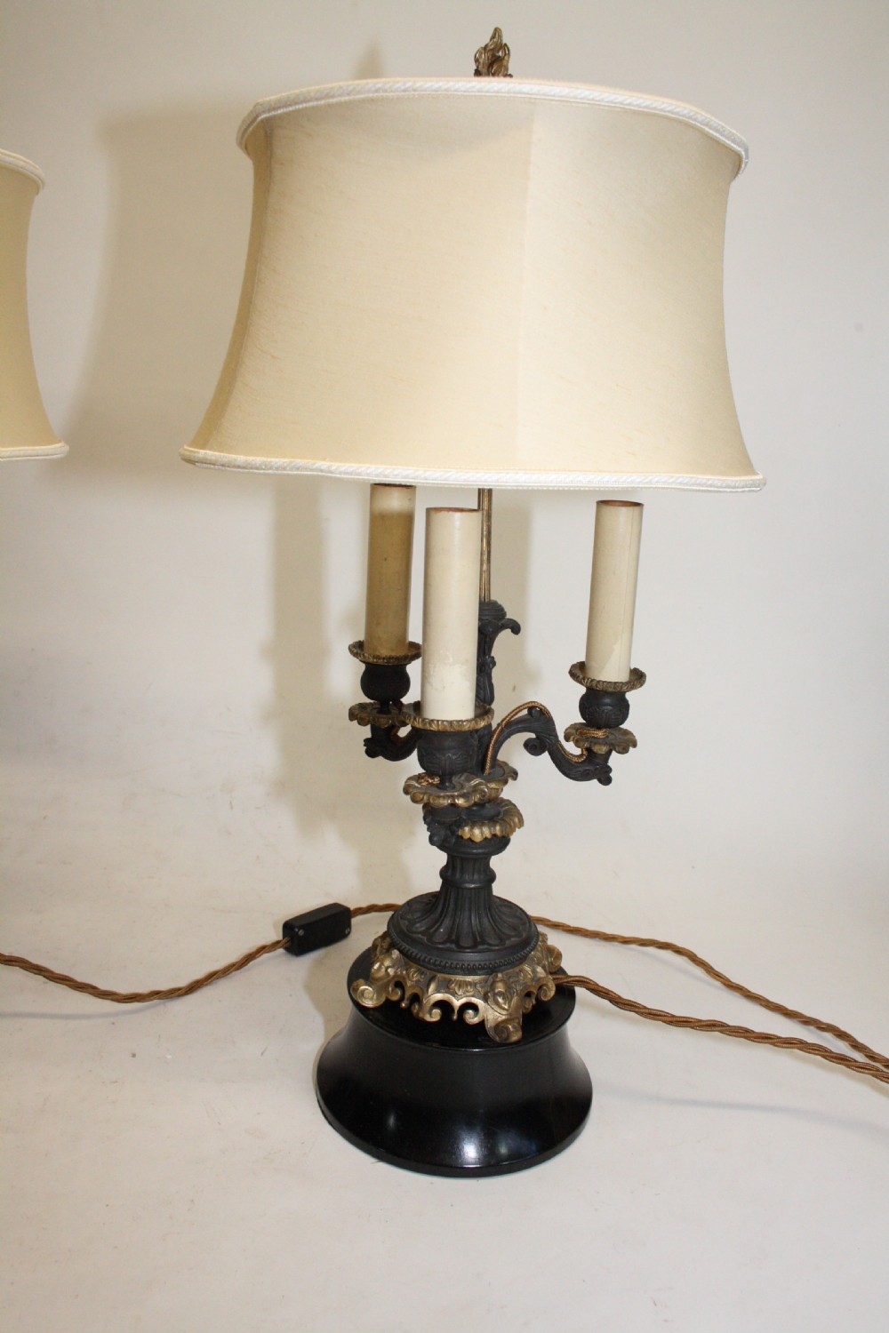 Pair of 19th century French Empire lamps View II
