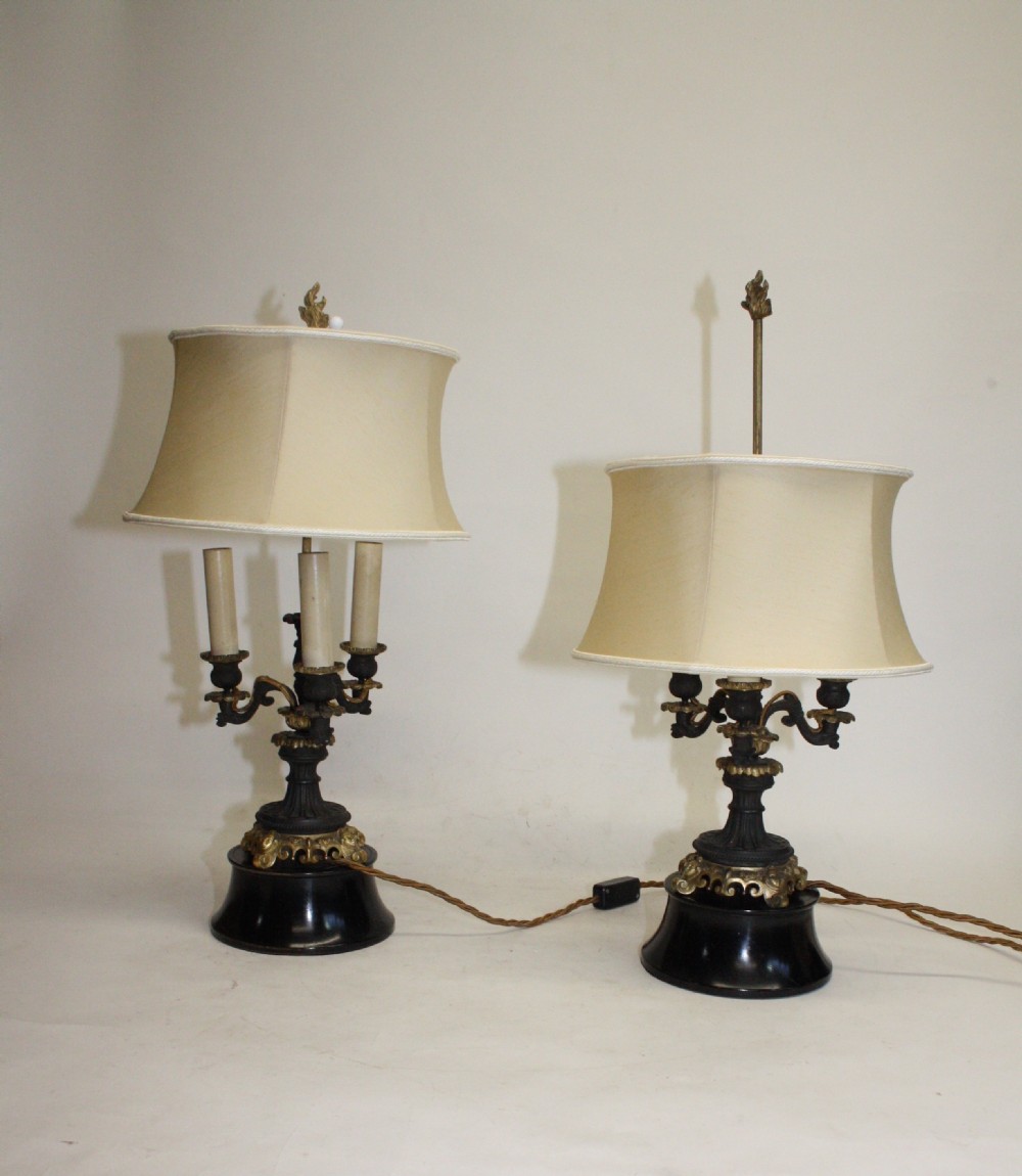Pair of 19th century French Empire lamps View IV