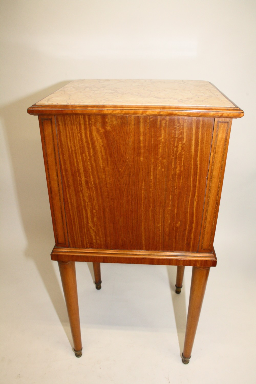 Circa 1880. Pair of satinwood French bedside tables View VIII