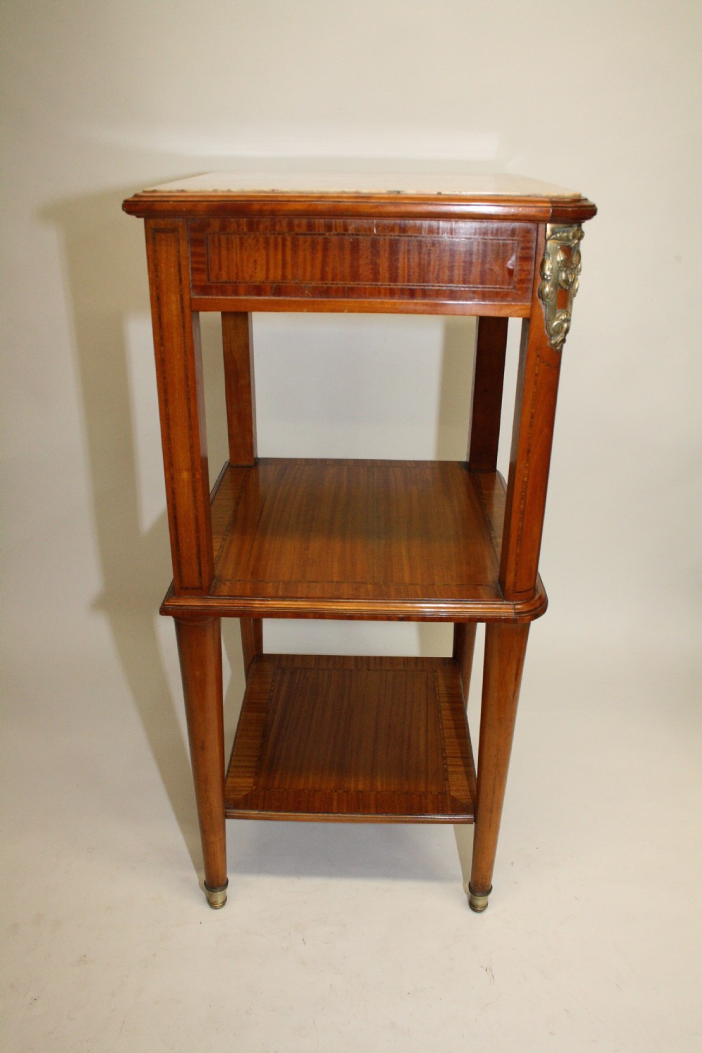 Circa 1880. Pair of satinwood French bedside tables View XIV