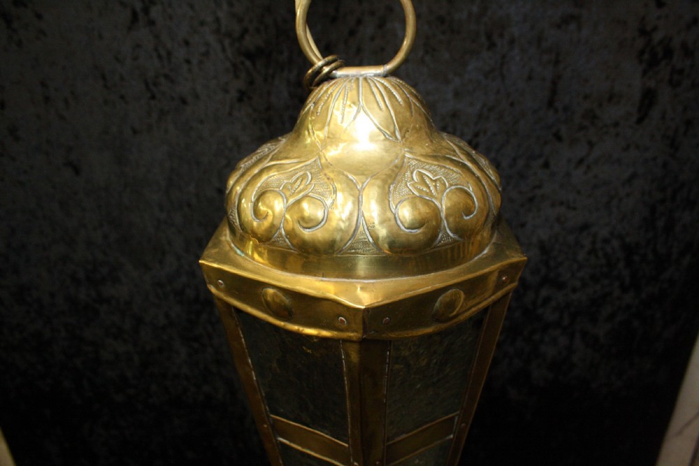 Dutch lantern in brass C1900 View VII