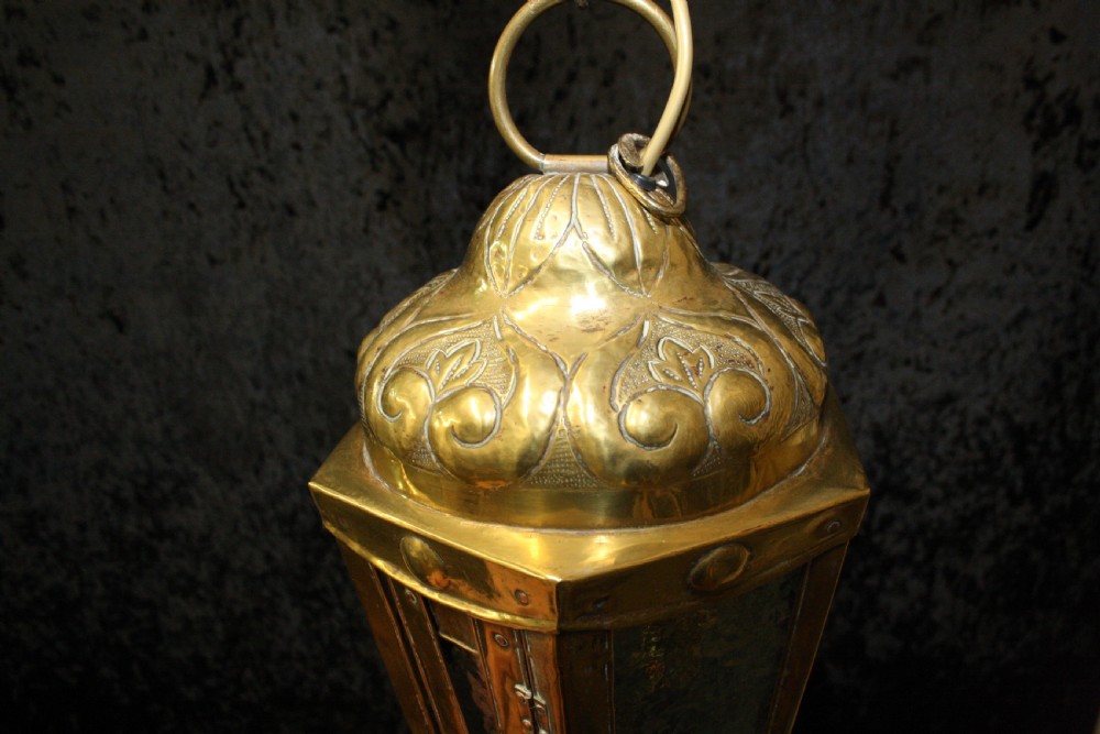 Dutch lantern in brass C1900 View VIII