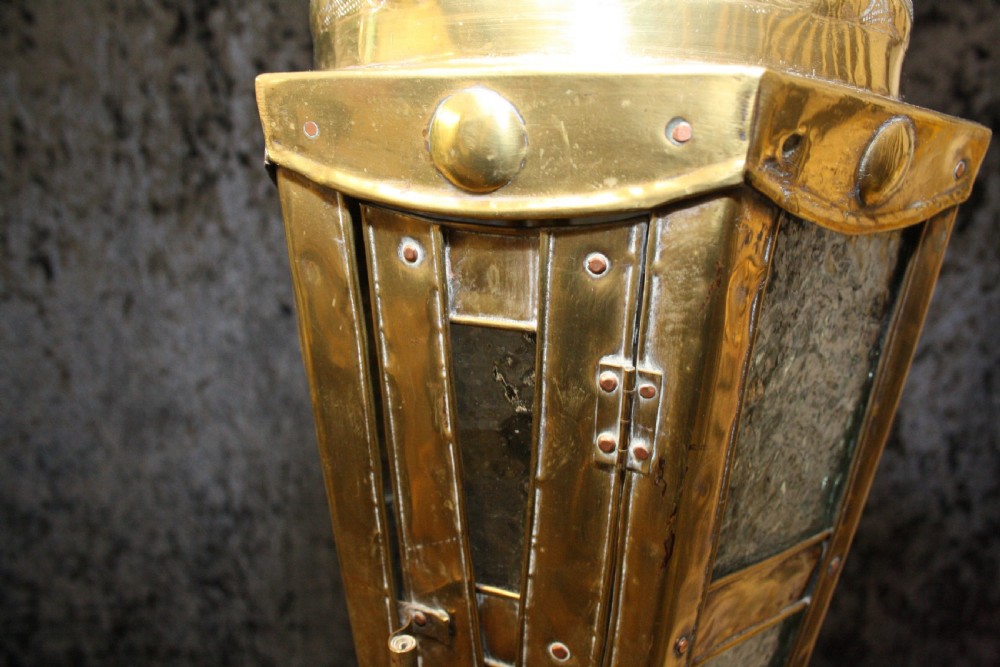 Dutch lantern in brass C1900 View IX