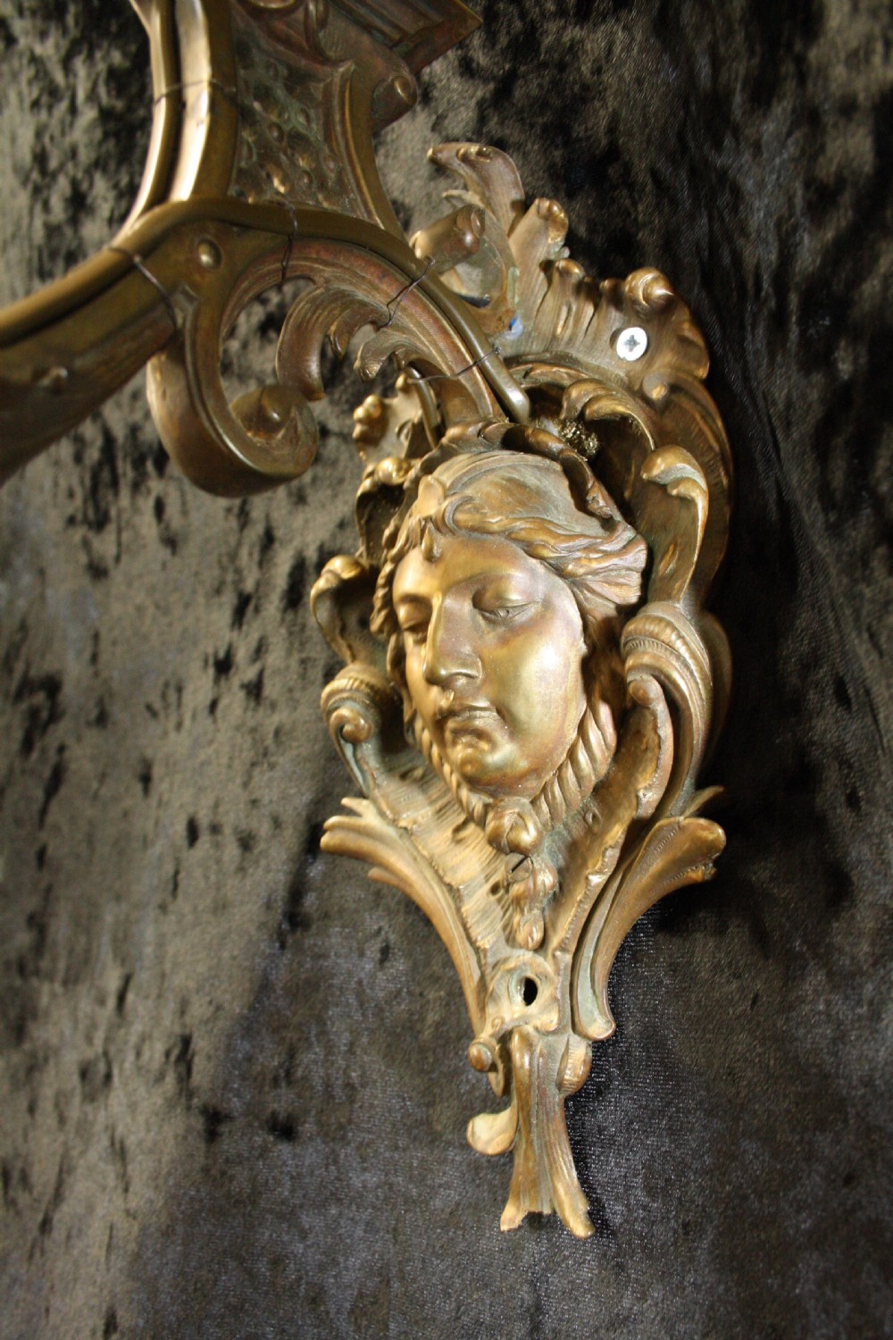 Pair of bronze wall lights View III